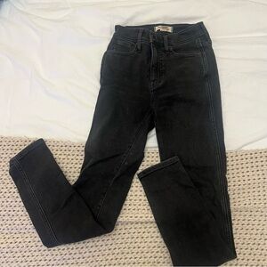 Madewell 10” High Rise Skinny, Black, Sz 25